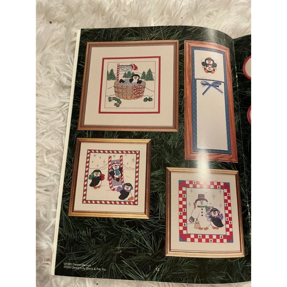Penguin Parade Cross Stitch Pattern Gloria Pat Dianna Marcum Book 87